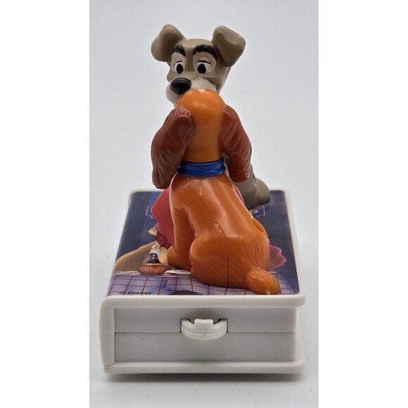 Disney Lady and the Tramp Push Toy Figure Vintage Movie Scene Collectible - Picture 2 of 8